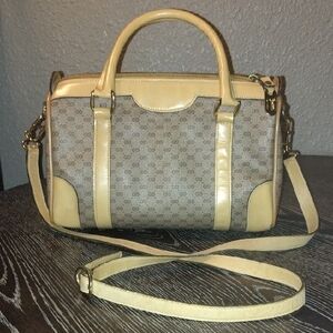 Elegant VINTAGE GUCCI Top Handle Boston Bag Small Excellent Condition